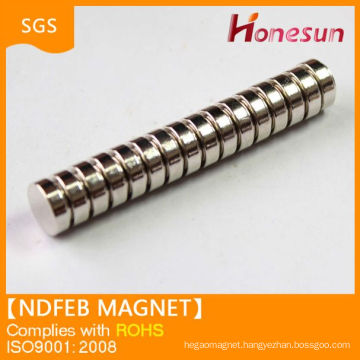 Customized N38 neodymium magnet D15x2 mm made in China